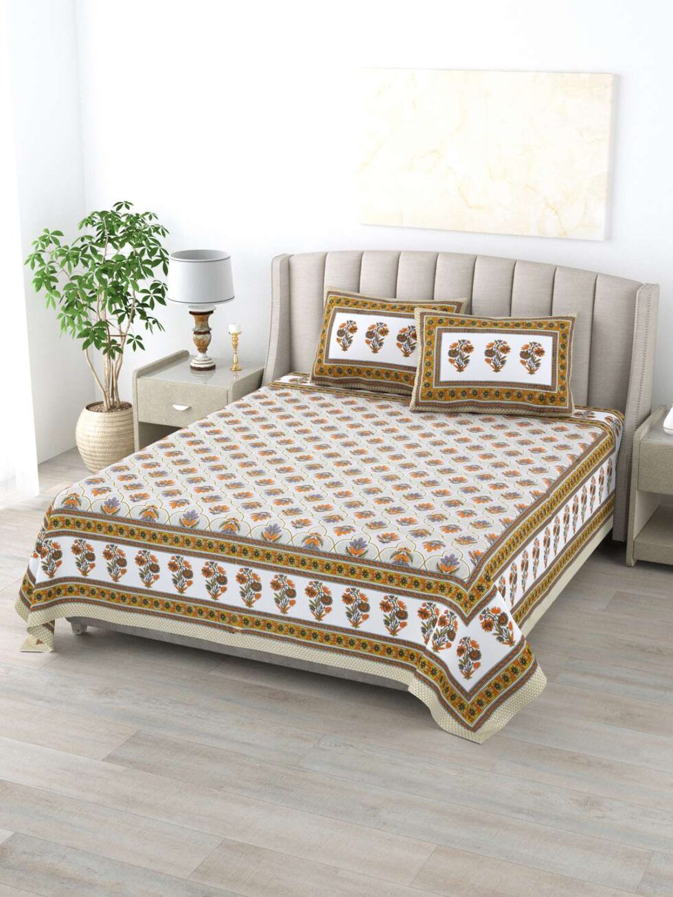 Elegant and durable bedsheet with contemporary patterns, ideal for gifting or personal use in India.