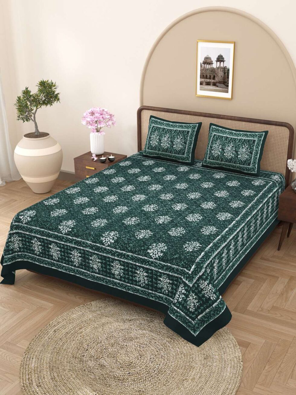 Soft and stylish bedsheet for bedroom décor, available in vibrant colors and elegant designs in India.
